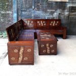 Kursi Tamu Minimalis Sudut Kayu Jati Sederhana
