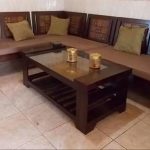 Kursi Tamu Sudut Sofa Busa Minimalis Meja Teras Tamu Kayu Jati Ukir