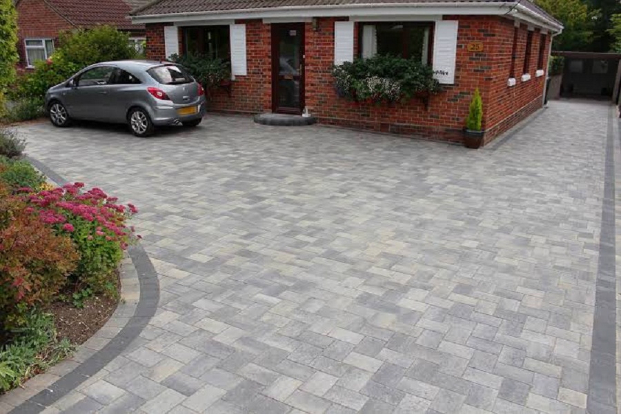 Desain Paving Block Herringbone