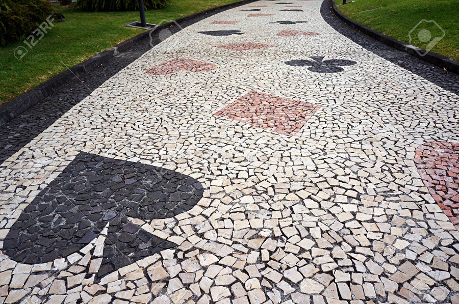 Desain Paving Block Mozaik