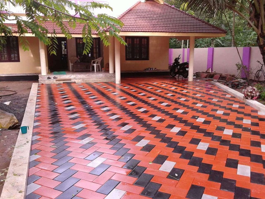 Desain Paving Block Warna-warni