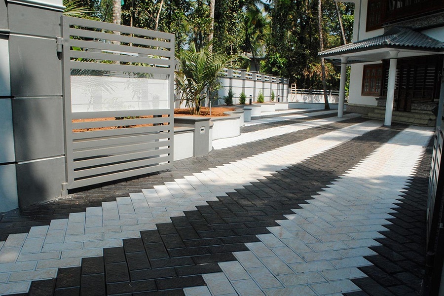 Desain Paving Block Zig-Zag