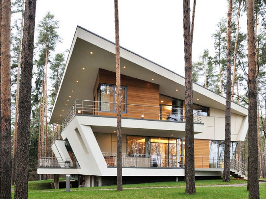 Rumah Minimalis 2 Lantai Bentuk Geometris