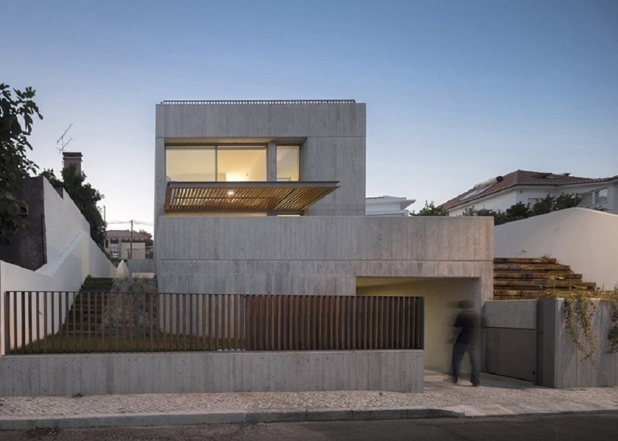 Rumah Minimalis 2 Lantai Eksterior Abu-abu Elegan