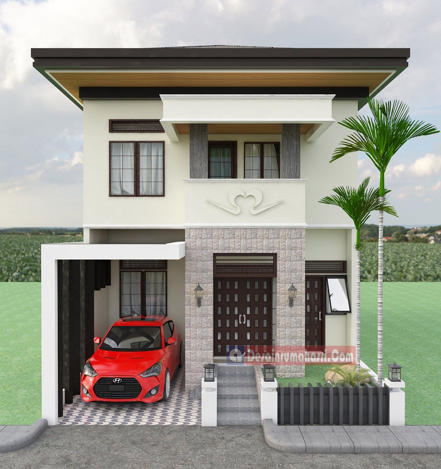 Rumah Minimalis 2 Lantai Tanpa Teras