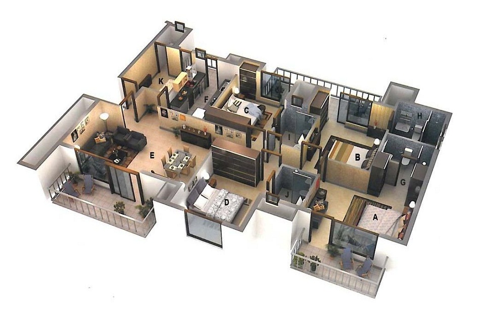 Denah Rumah Type 70 Ensuite Bathroom