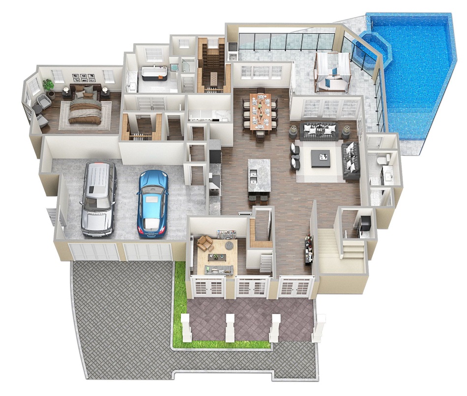 Denah Rumah Type 70 Mewah dan Elegan