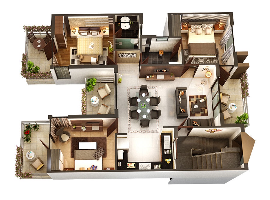 Denah Rumah Type 70 Modern Klasik