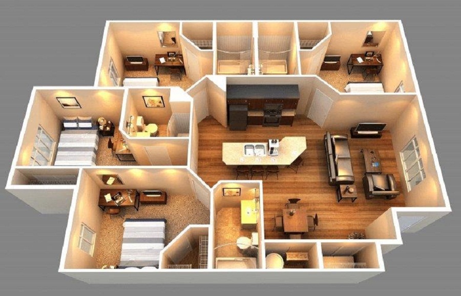 Denah Rumah Type 70 Sederhana