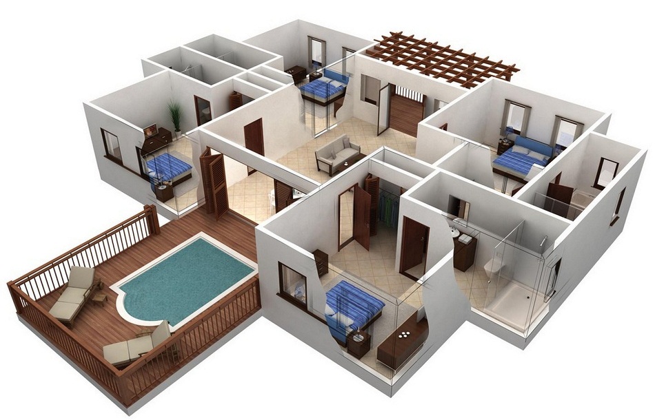 Rumah Type 70 Mewah dengan Kolam Renang