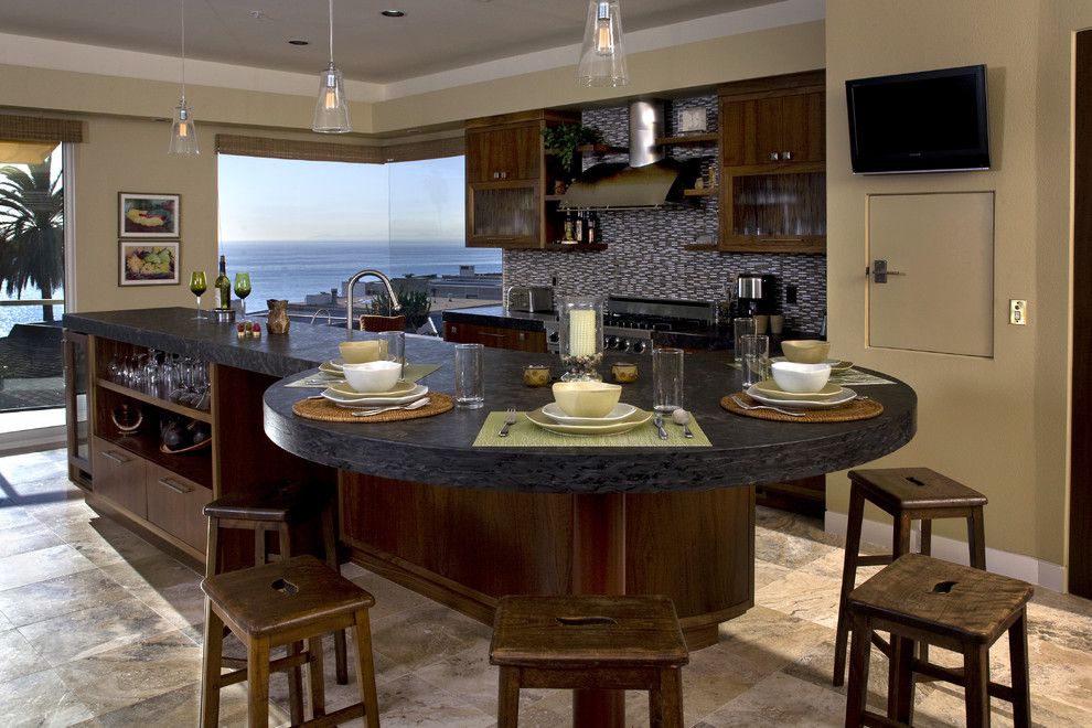 Desain Meja Dapur Minimalis Granit Hitam