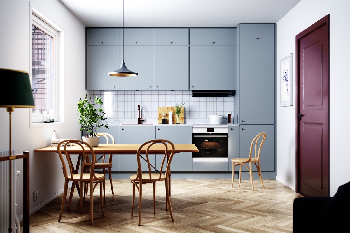Lemari Dapur Aluminium Biru