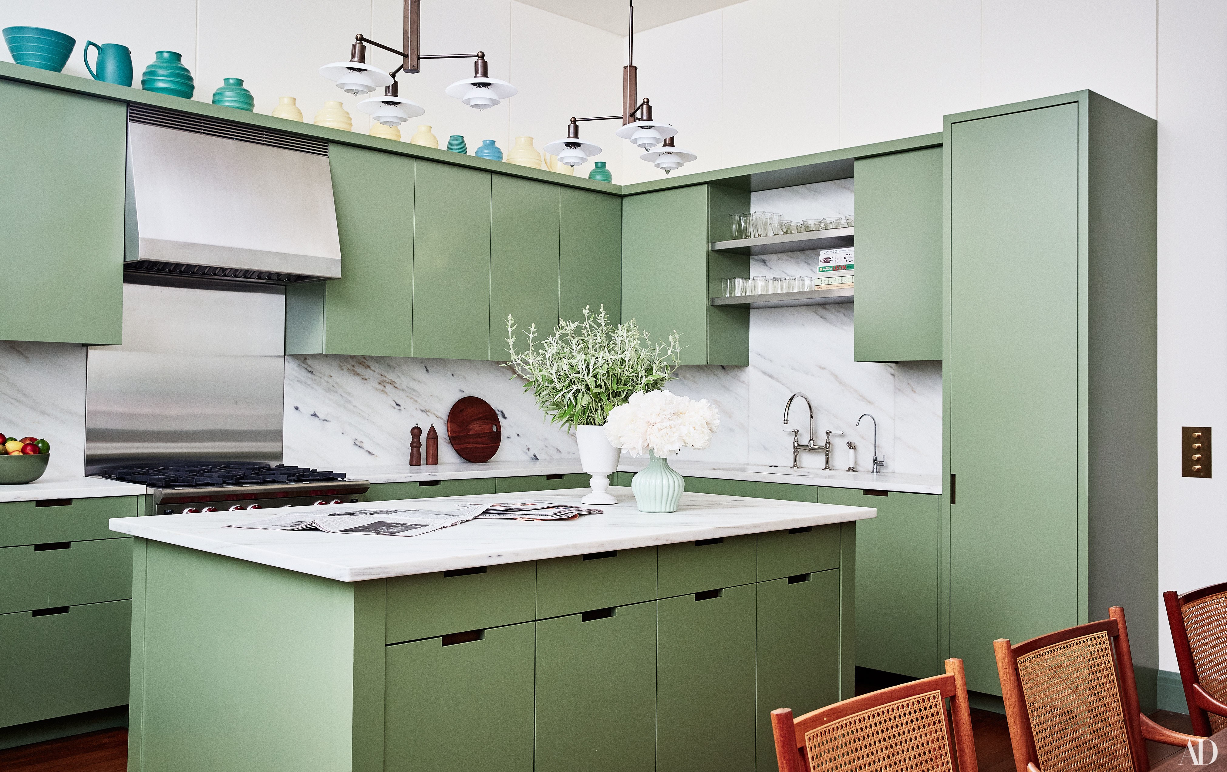 Lemari dapur aluminium Warna Hijau Army