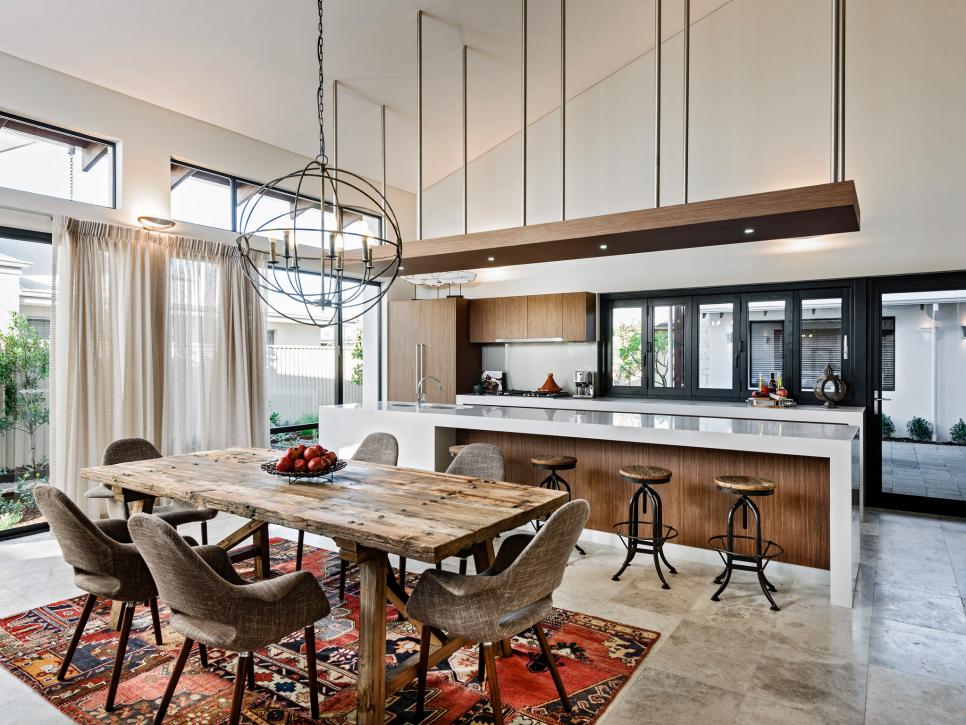 Model meja dapur kayu minimalis