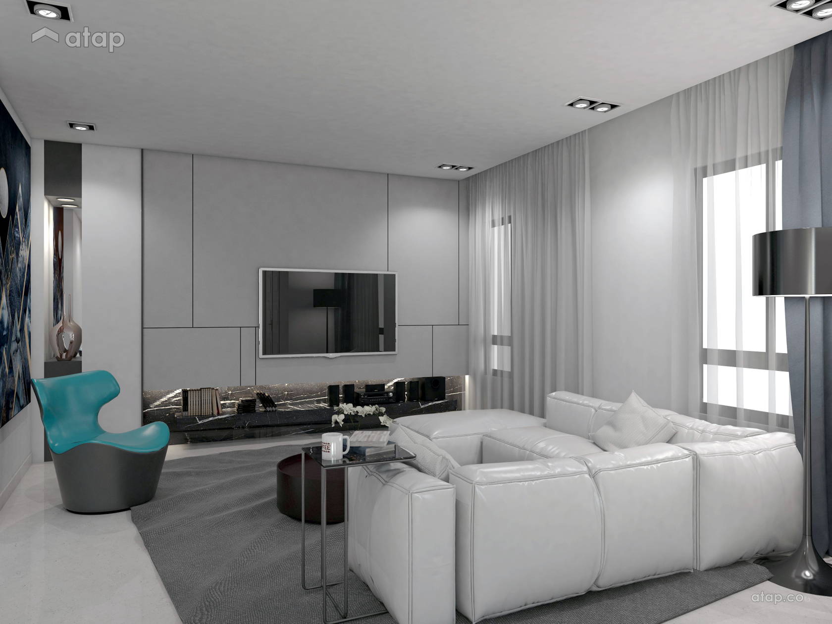 Desain Interior Rumah Warna Putih Mewah