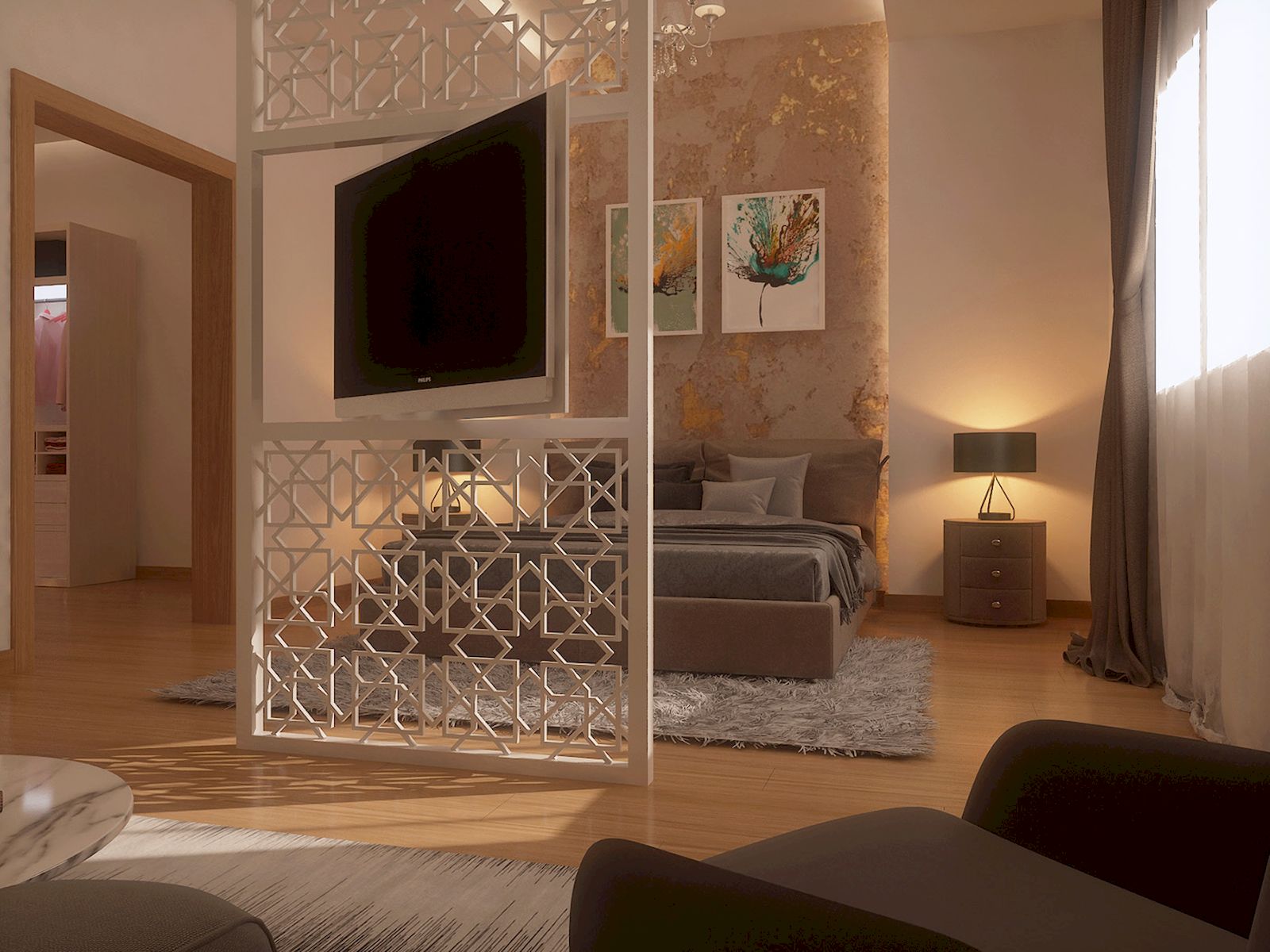 Sekat Ruang Tamu Dari Kayu