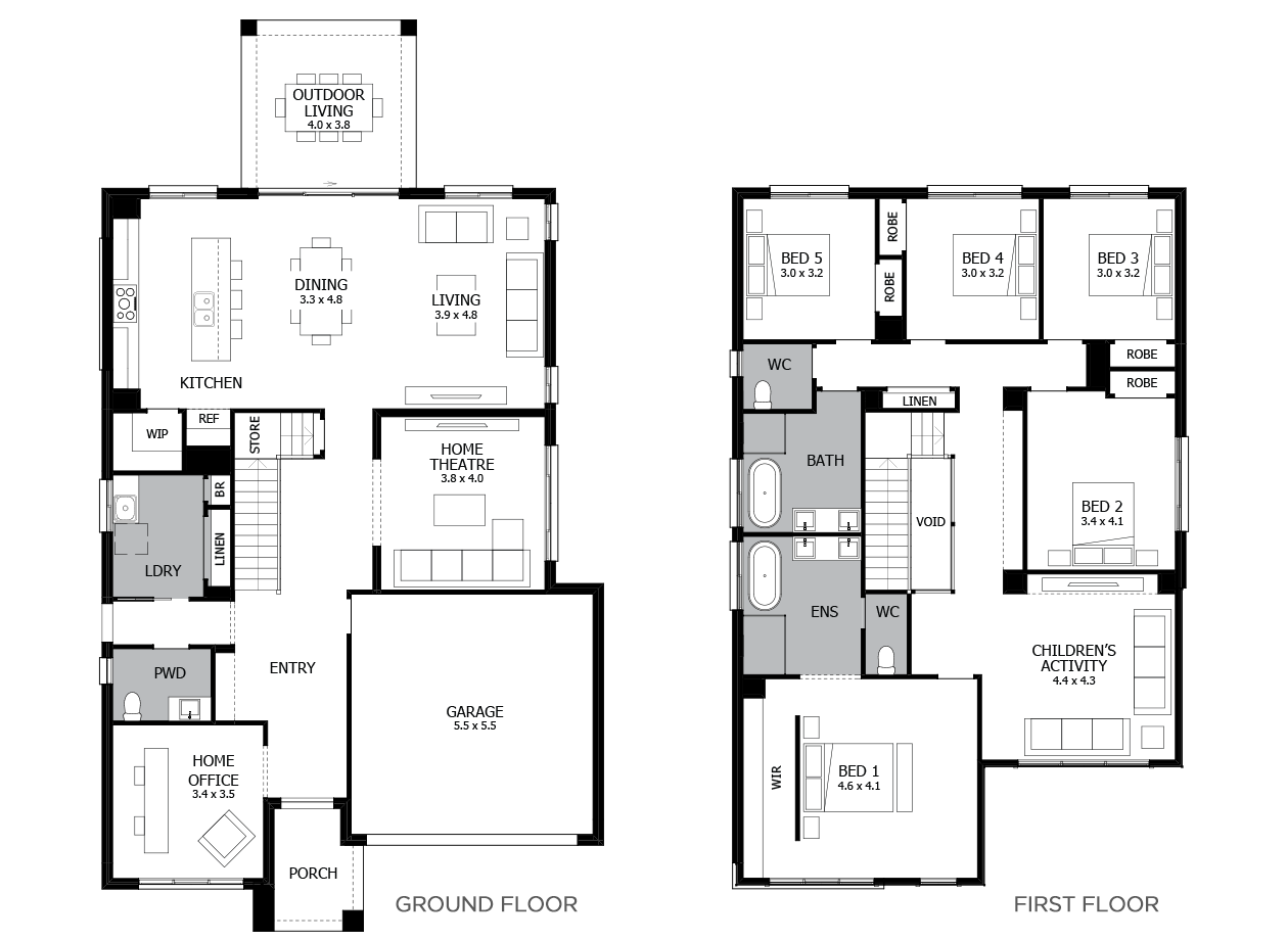 Contoh Denah Rumah 2 Lantai Type 36