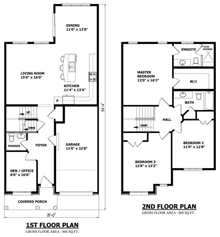 Contoh Denah Rumah 2 Lantai