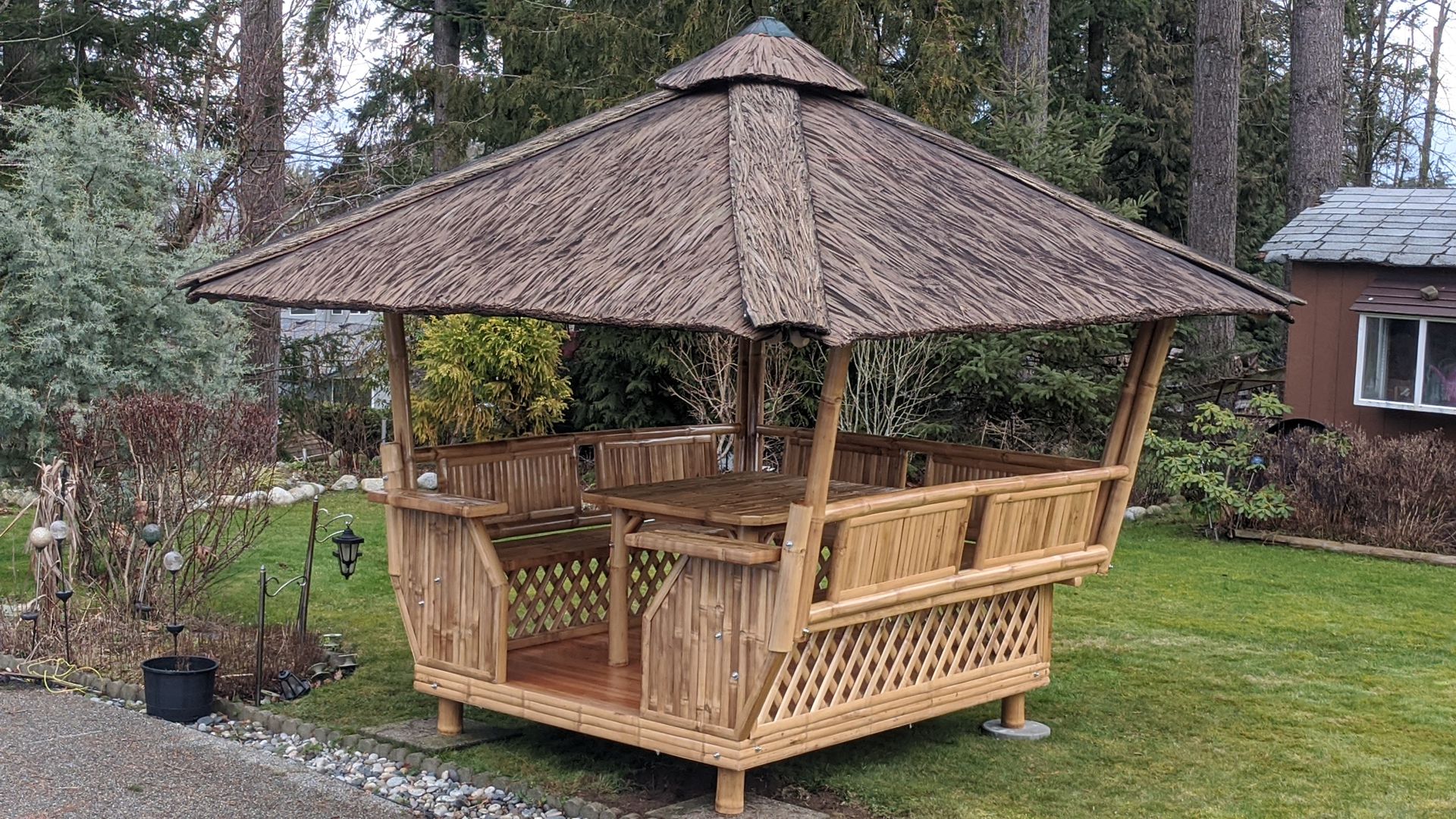 Contoh Gazebo Bambu