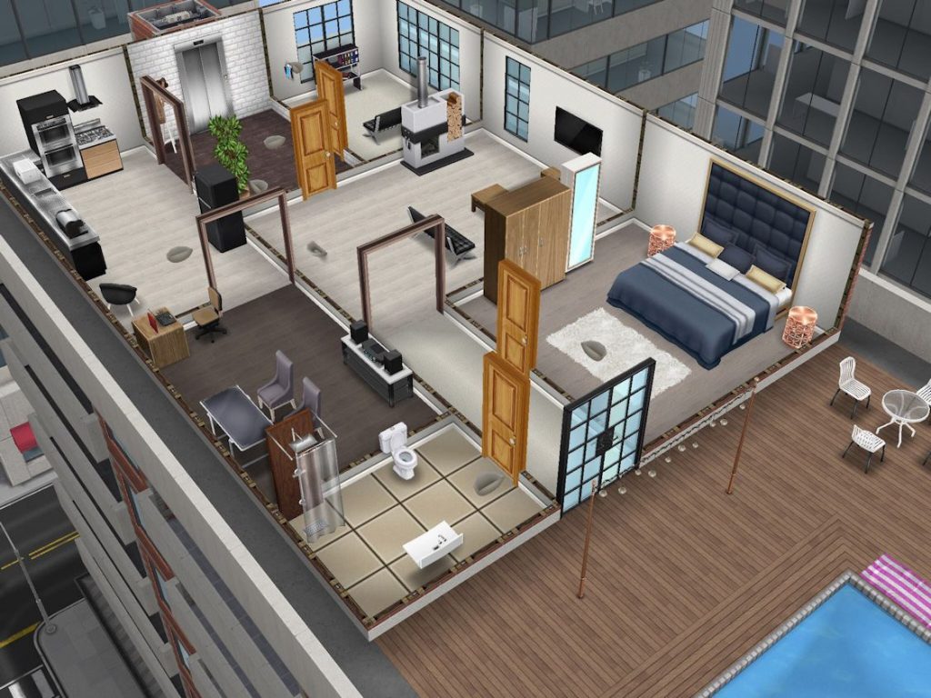 Denah Apartemen Modern