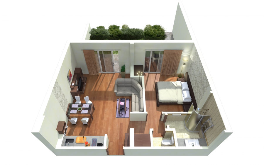 Denah Apartemen Mungil