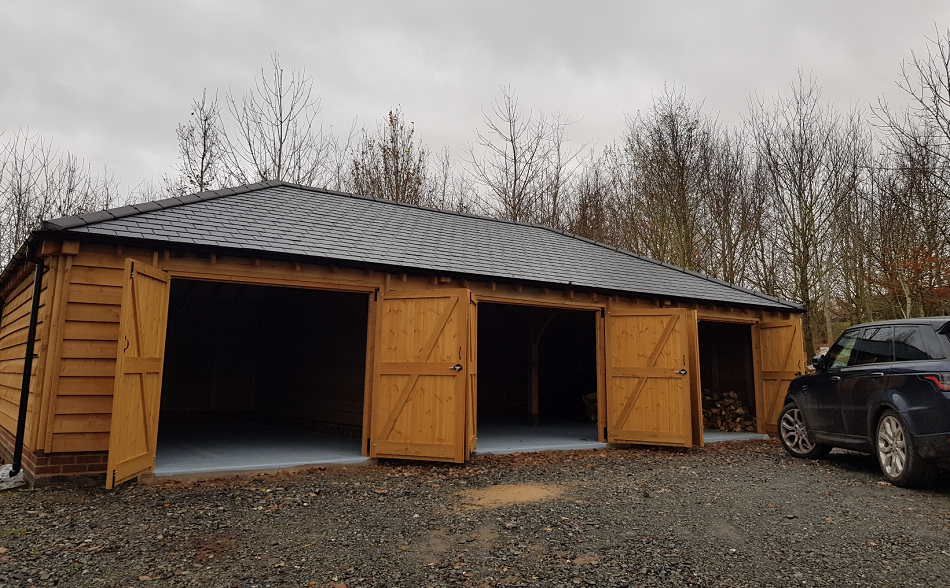 Desain Garasi Mobil Kayu