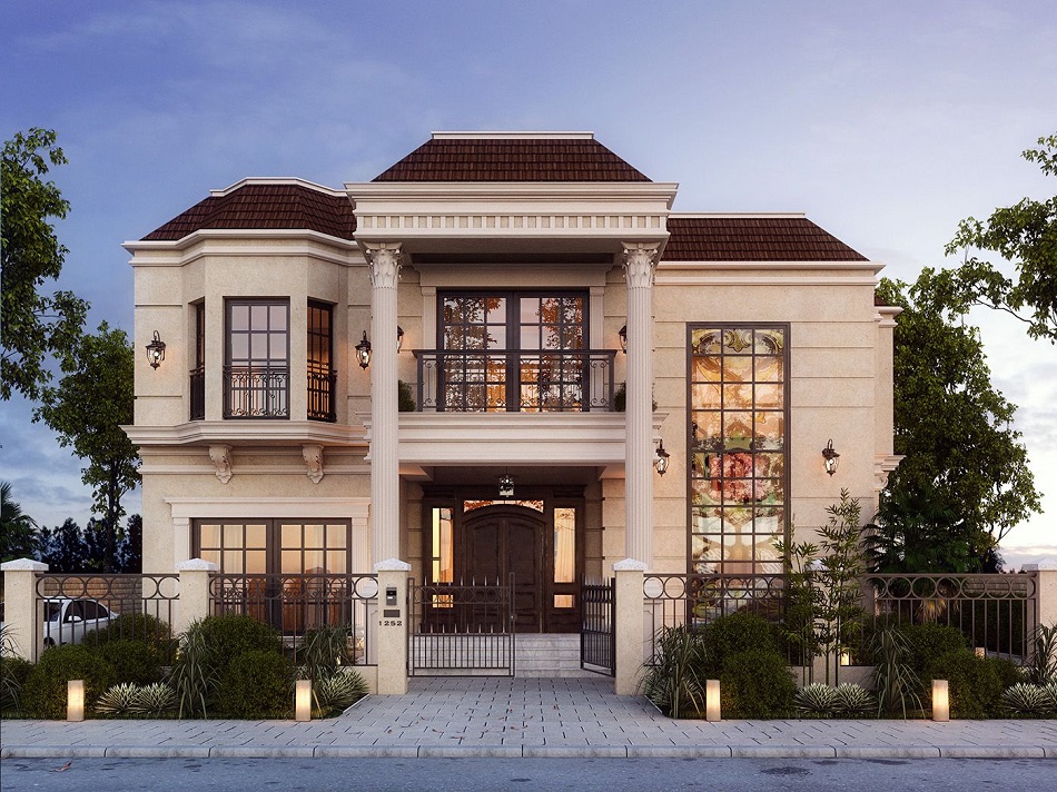 Desain Rumah Klasik 2 Lantai