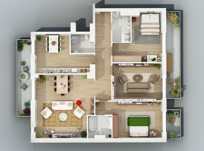 Gambar Denah Apartemen