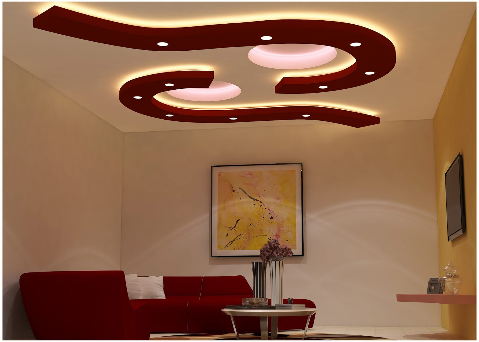 Motif Plafon Gypsum Minimalis