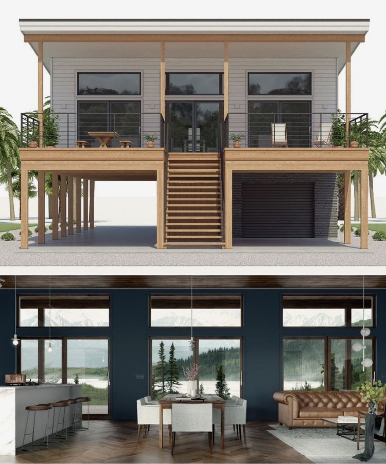 Rumah Panggung Dua Lantai