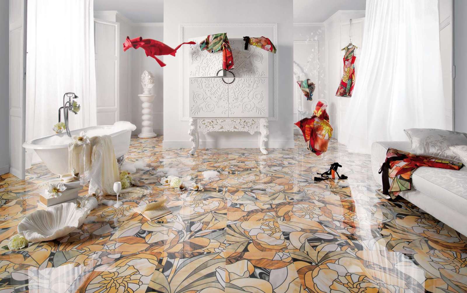 Ubin Granit Motif Floral