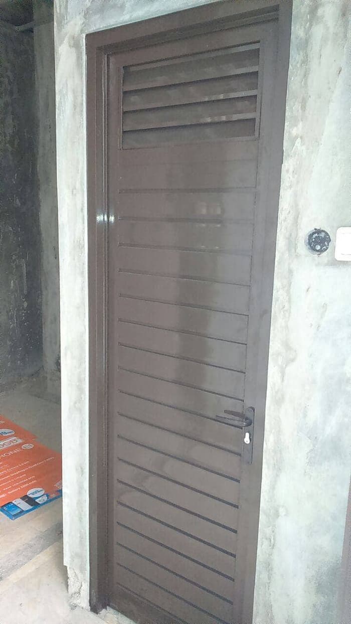Desain Pintu Panel Dengan Powder Coating Ukuran 80 x 200 cm