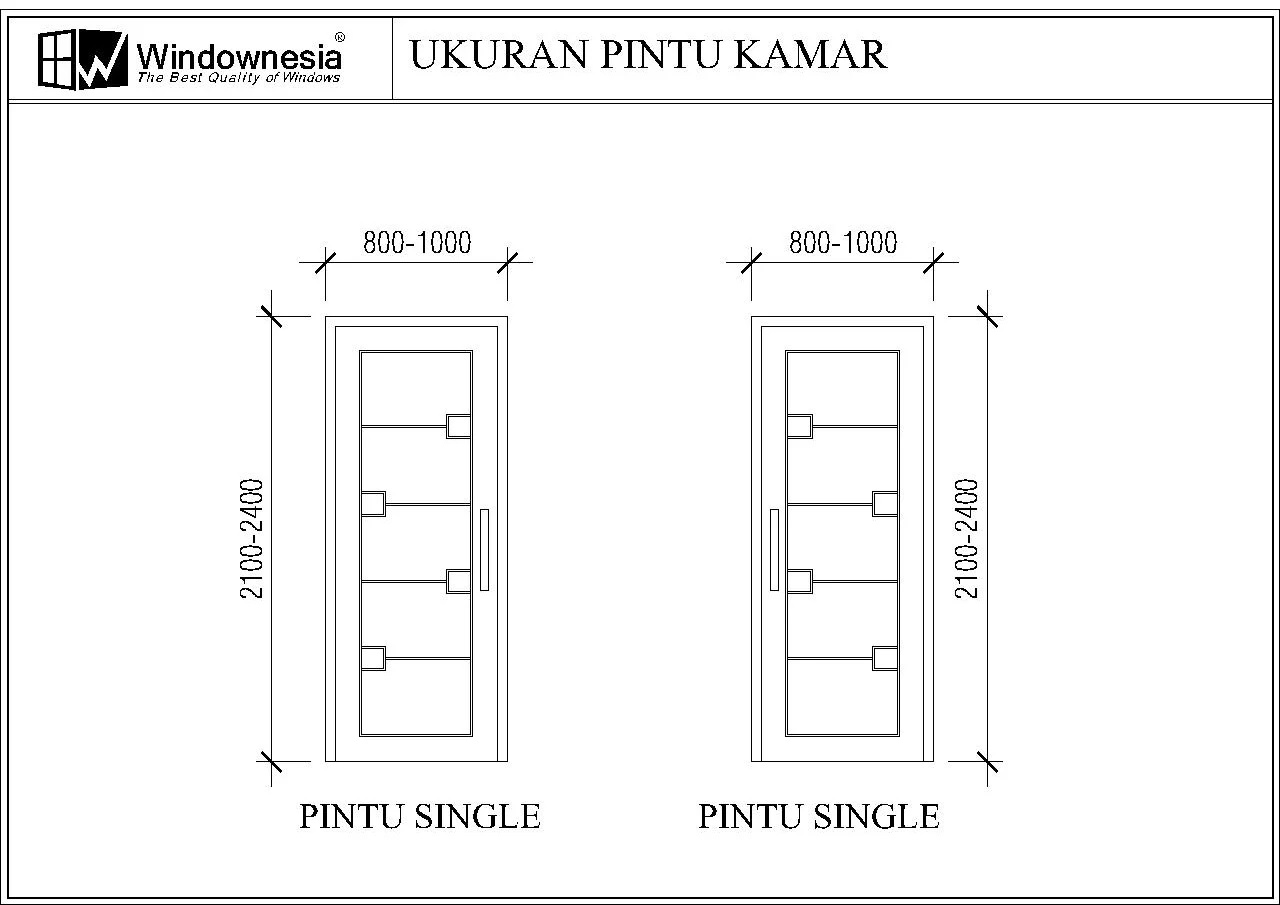 Ukuran Pintu Aluminium Kamar Tidur
