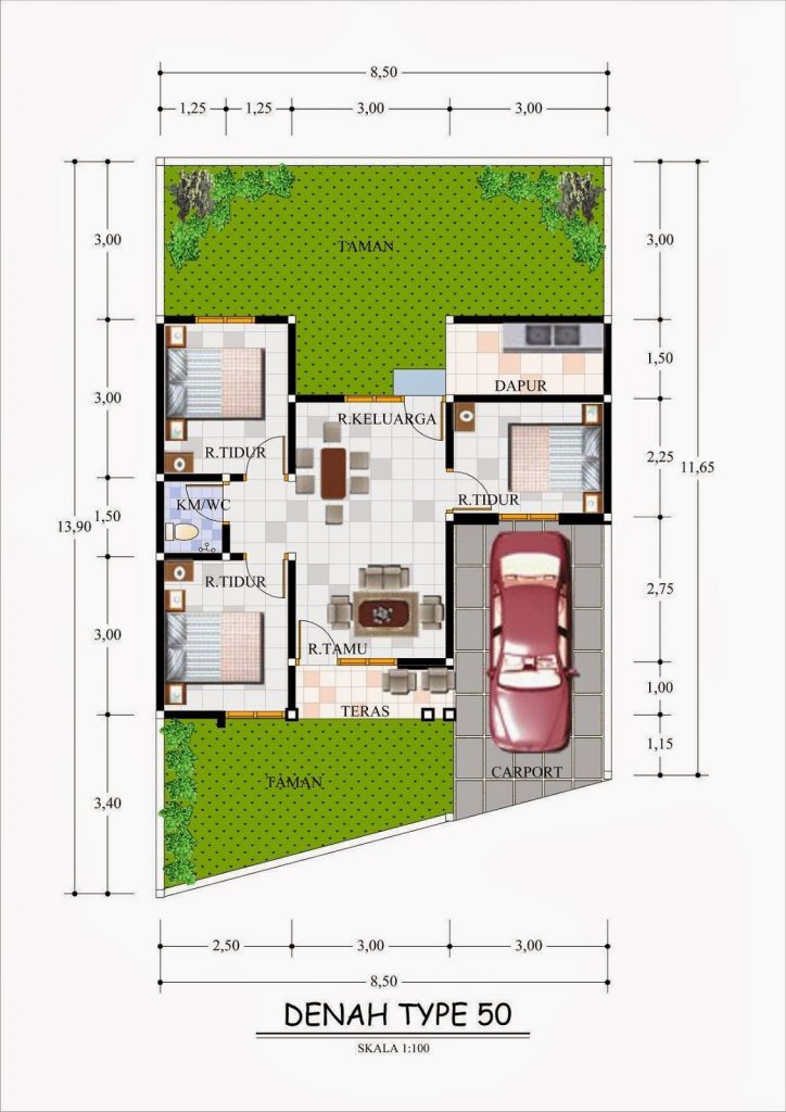 Contoh Desain Rumah 5x10