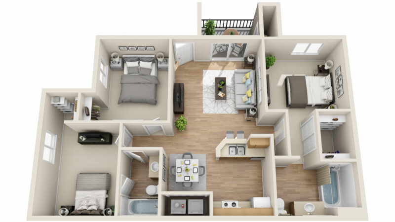 Desain Rumah 6x9 Kamar 3