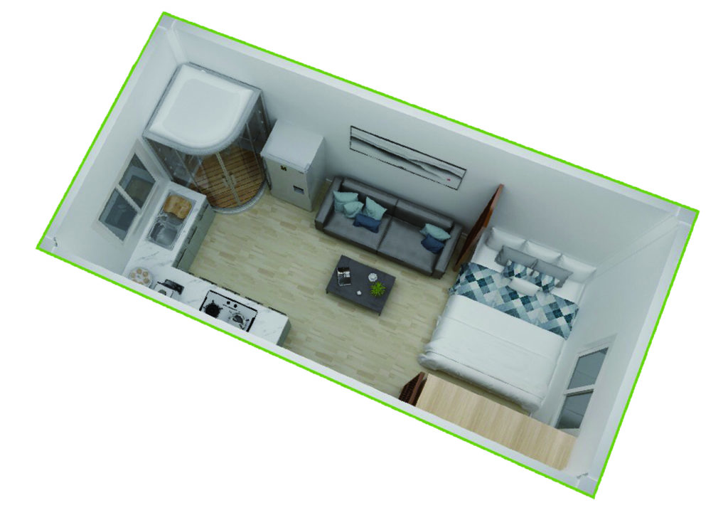 Desain Rumah Kontainer Ala Apartemen