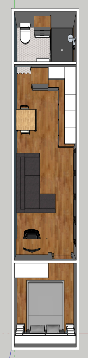 Desain Rumah Kontainer Memanjang