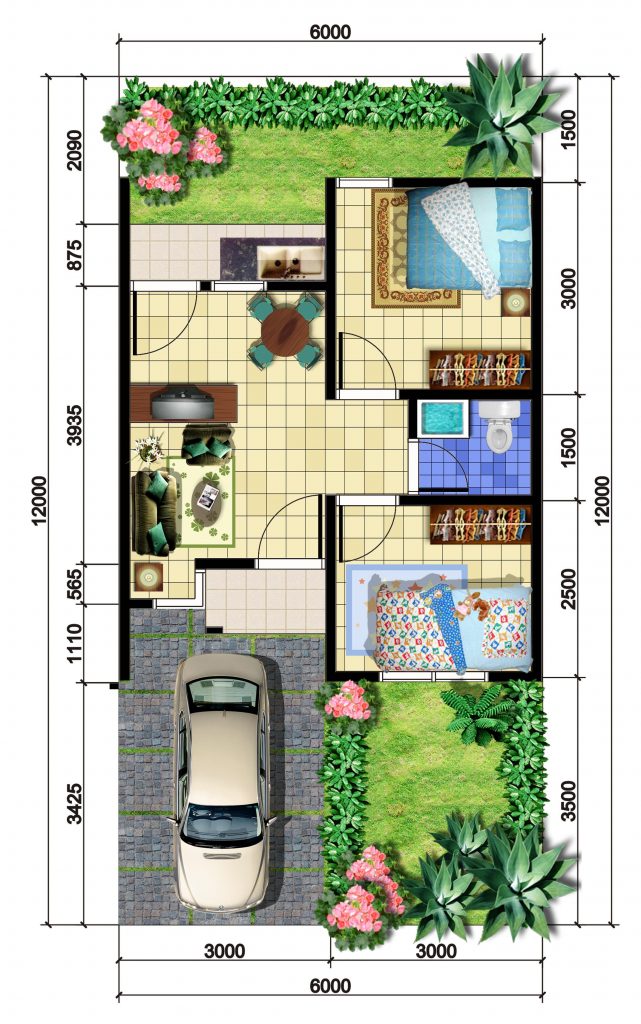 Desain Rumah Sederhana 6x12