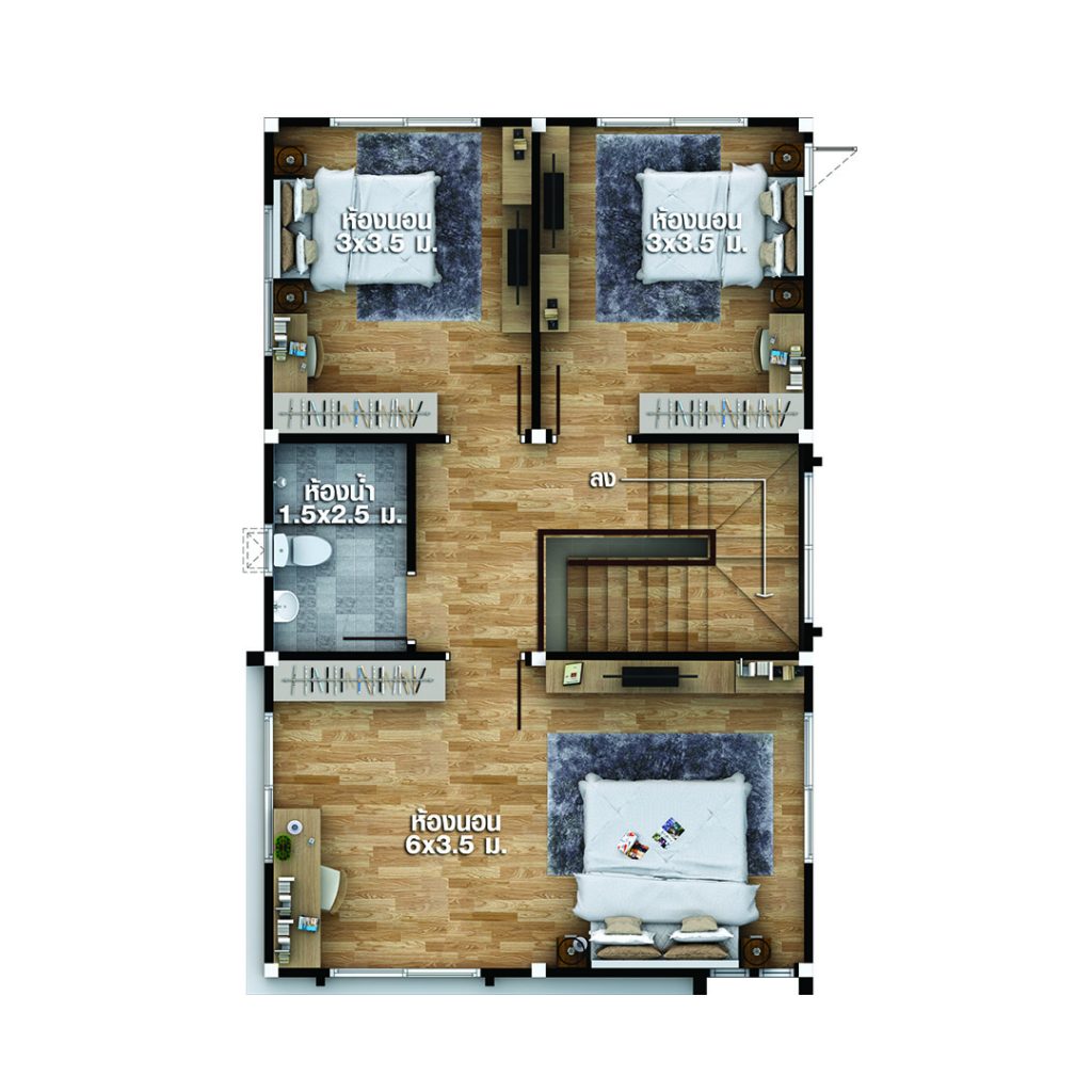 Desain Rumah Ukuran 6x9 3 Kamar Tidur