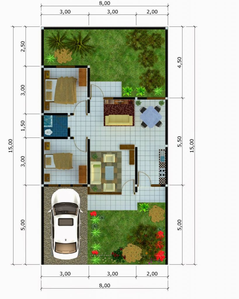 Gambar Desain Rumah Ukuran 5x10