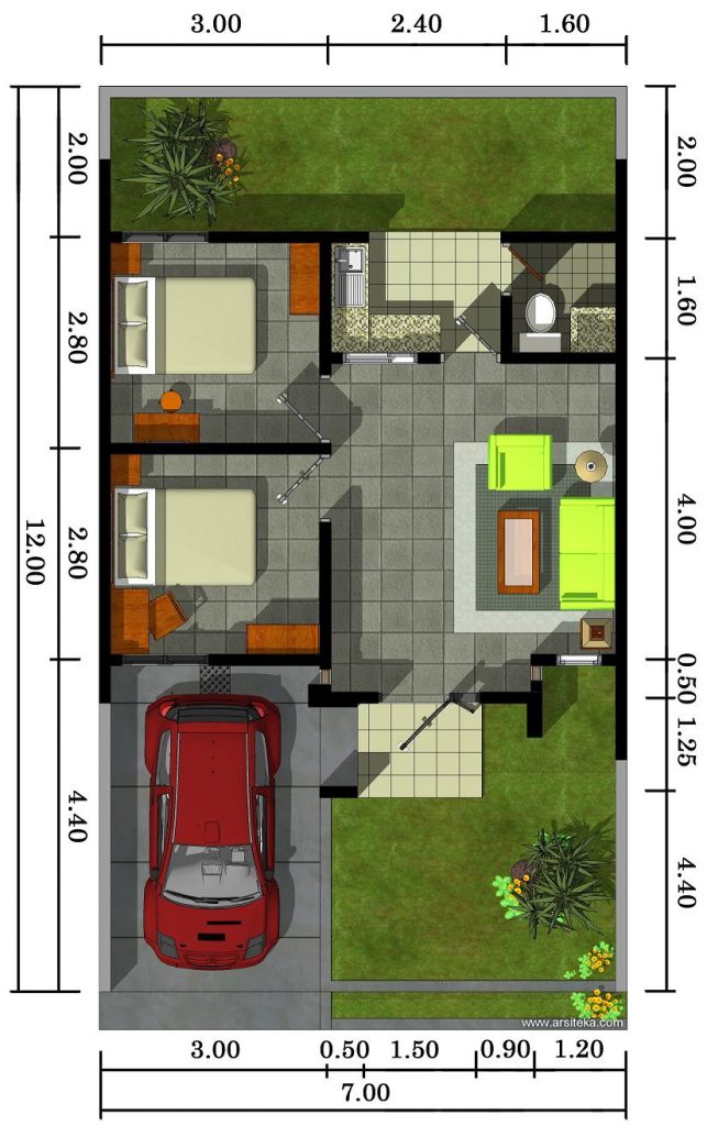 Rumah Sederhana Ukuran 6x12