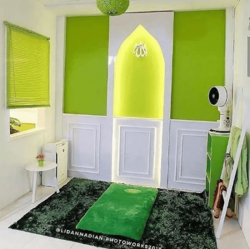 Mushola Minimalis dengan Nuansa Hijau